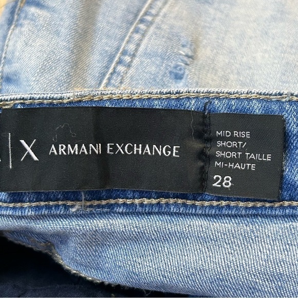 Armani exchange midrise denim shorts - Picture 9 of 10